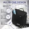 Extra Large (11.8x11.8x4) Hanging Travel Toiletry Bag for Men and Women - Cosmetic Travel Bag With Shoulder Strap - Waterproof Hygiene Bag with Metal Swivel Hook and 19 Compartments for Toiletries view 3