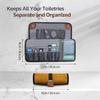 Estour Toiletry Bag for Men, Travel Essentials Travel Toiletry Bag, Water-Resistant Compact Bathroom Roll Organizer for Hygiene, Shaving kit, Gifts for men (2.Khaki Yellow (Waxed Canvas)) view 2