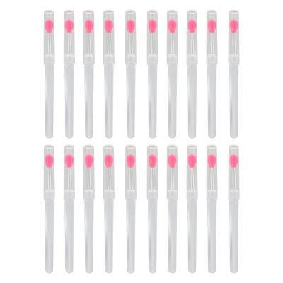 20 Pcs Silicone Lip Brush Makeup Eyebrow Lip Brush Applicator Cosmetic Brush Set Silicone Brushes Sticksfor Lipsticks Lip Gloss Lip Balm