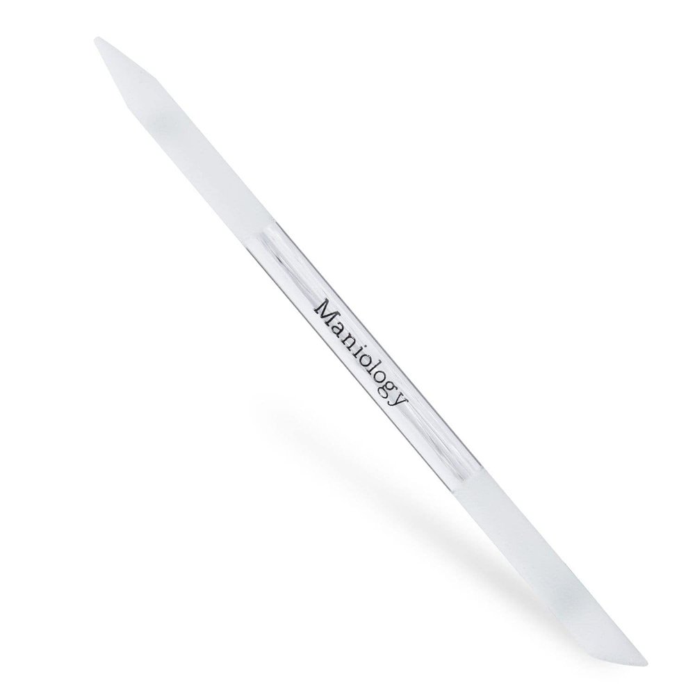 Maniology Glass Cuticle Pusher and Remover Tool | Gentle Nail Care for Precise Cuticle Pushing, Lifting & Cleaning
