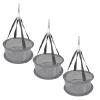 3pcs Hanging Mesh Drying Rack Basket for Makeup Tools Cleaning, Mini Bathroom Cosmetic Brushes Sponges Dryer Holder Organizer view 2