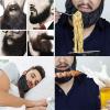 6 Pack Beard Bandana Beard Covers,Nylon Beard Protector,Adjustable Facial Hair Apron Guard Bonnet Mens Bedtime Bib Cap view 2