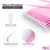 HGLOZ Microswabs for Eyelash Extensions Pack of 500 in Pink  2mm Soft Micro Applicator Brush with Microfiber Wands  Suitable for Cleaning and Applying Make-up view 3