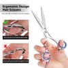 Hair Cutting Kit, 10 Pcs Professional Hair Scissors Set, Hair Cutting Scissors, Thinning Shears, Comb, Cape, Hair Clips Hairdressing Shears Set for Barber, Salon, Home view 3