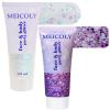 MEICOLY Purple and Clear White Face Body Glitter Set,Mermaid Face Glitter Gel,Singer Concerts Festival Rave Accessories,Sparkling Sequins Glitter Face Paint for Women and Kids,Chunky Glitter Makeup view 1