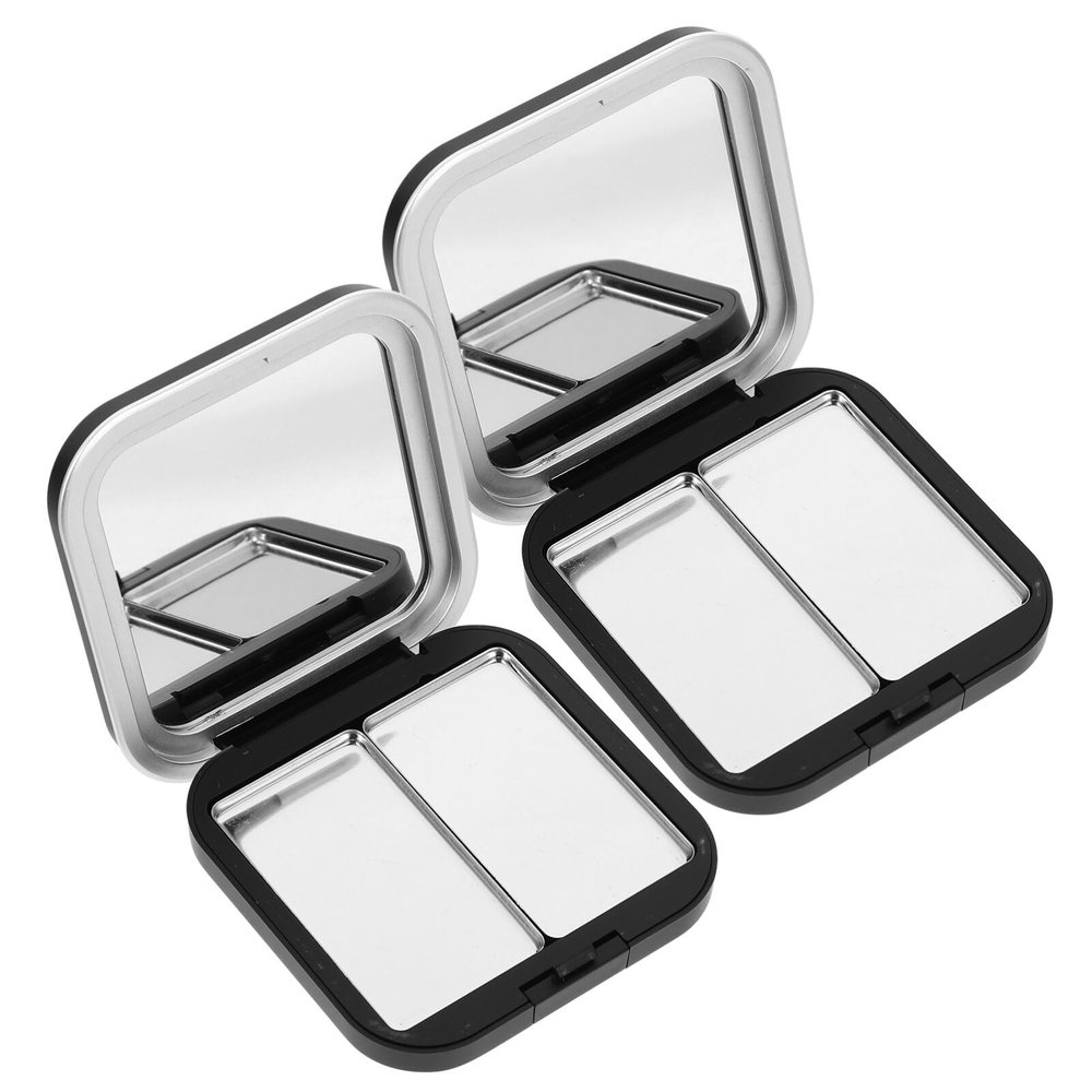 KALLORY 2 Pcs Empty Magnetic Eyeshadow Palettes for DIY Cosmetics - Lipstick, Blush, Powder
