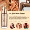 Body Shimmer Oil, Rose Gold Natural Glow Luminizer, Long Lasting Waterproof Moisturizing Liquid Illuminator Highlighter Makeup for a Sun-Kissed Glow, Brush Include, 1oz, Light Medium view 4