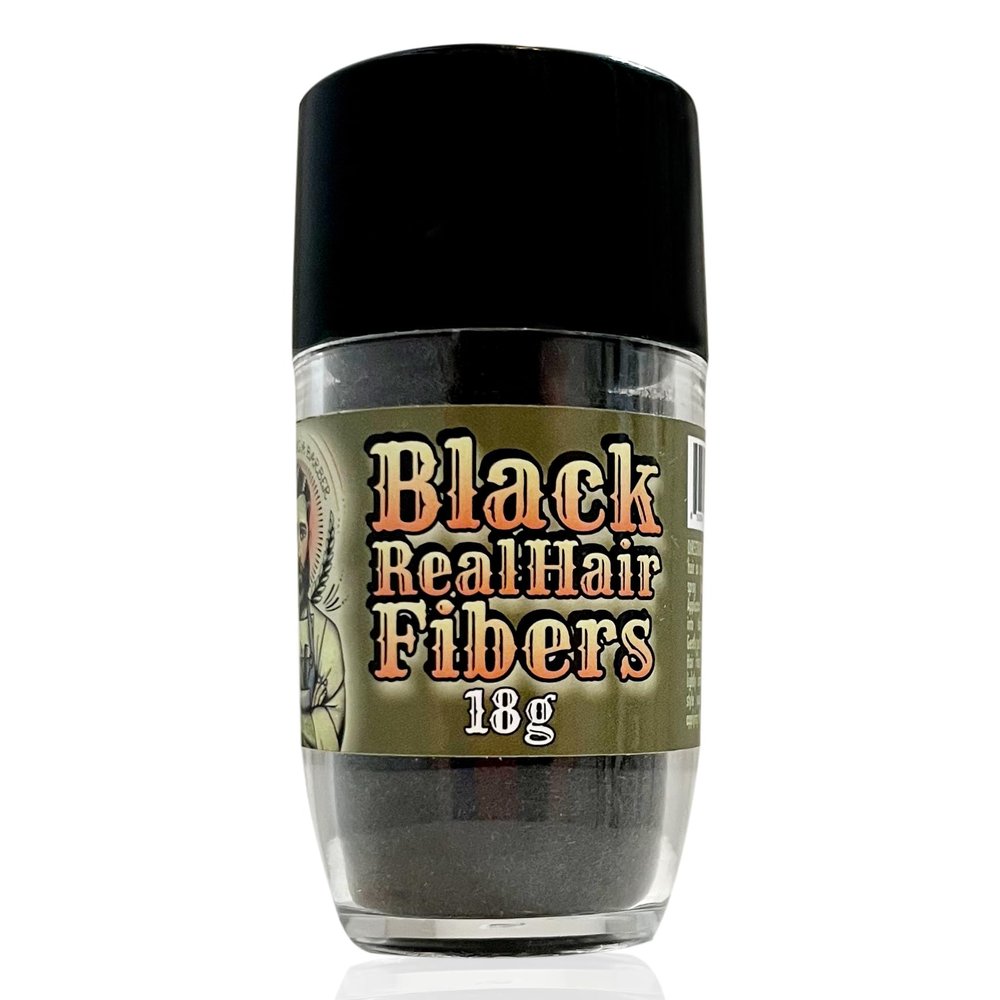 I LOVE BEING A BARBER - Black Real Hair Fibers for Thinning Hair - 100% Natural Texture, Non Synthetic Hair Fibers - Bald Spot Cover Up and Enhancement for Men & Women