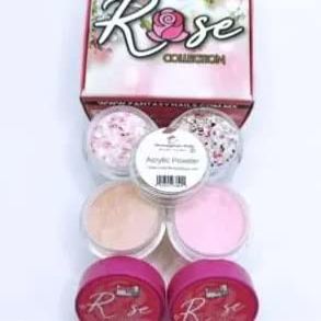 Fantasy Nails Rose Acrylic Collection 4 jars 7grms each