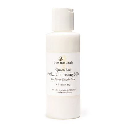 Bee Naturals Facial Cleansing Milk- 4oz- Honey, Allantoin, and Almond Oil- Moisturize and Cleans and alm Inflammation- Safe for Sensitive Skin- All Skin Types-Unscented-Cruelty Free