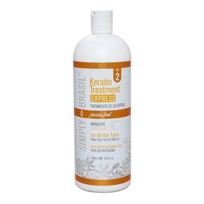 Keratin Hair Treatment, 33.8 fl oz (Step 2) - Simply Brasil Keratin contains essential amino acids and natural emollients to intensively restore fragile hair, promoting an ultra moisturizing gloss with a perfect natural effect.