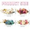 4 Pack Artificial Flower Metal Hair Side Combs With Teeth Rose Flower Hair Combs Side-Slide Hair Clips Pins Inserts Headwear for Women Floral Hairpins Bride Bridesmaid Barrettes view 2
