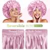 Bonnet Queen Silk Bonnet for Sleeping Satin Bonnet Hair Bonnet for Braids With Tie Band Night Satin Hair Wrap For Women Curly Hair view 2