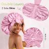 Bonnet Queen Silk Bonnet for Sleeping Satin Bonnet Hair Bonnet for Braids With Tie Band Night Satin Hair Wrap For Women Curly Hair view 3