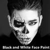 Go Ho Black and White Face Body Paint(4.74 oz),Water Based Cream White Black Face Painting Kit for SFX Cosplay Costumes Festivals Halloween Skull Zombie Skeleton Goth Vampire Makeup view 3