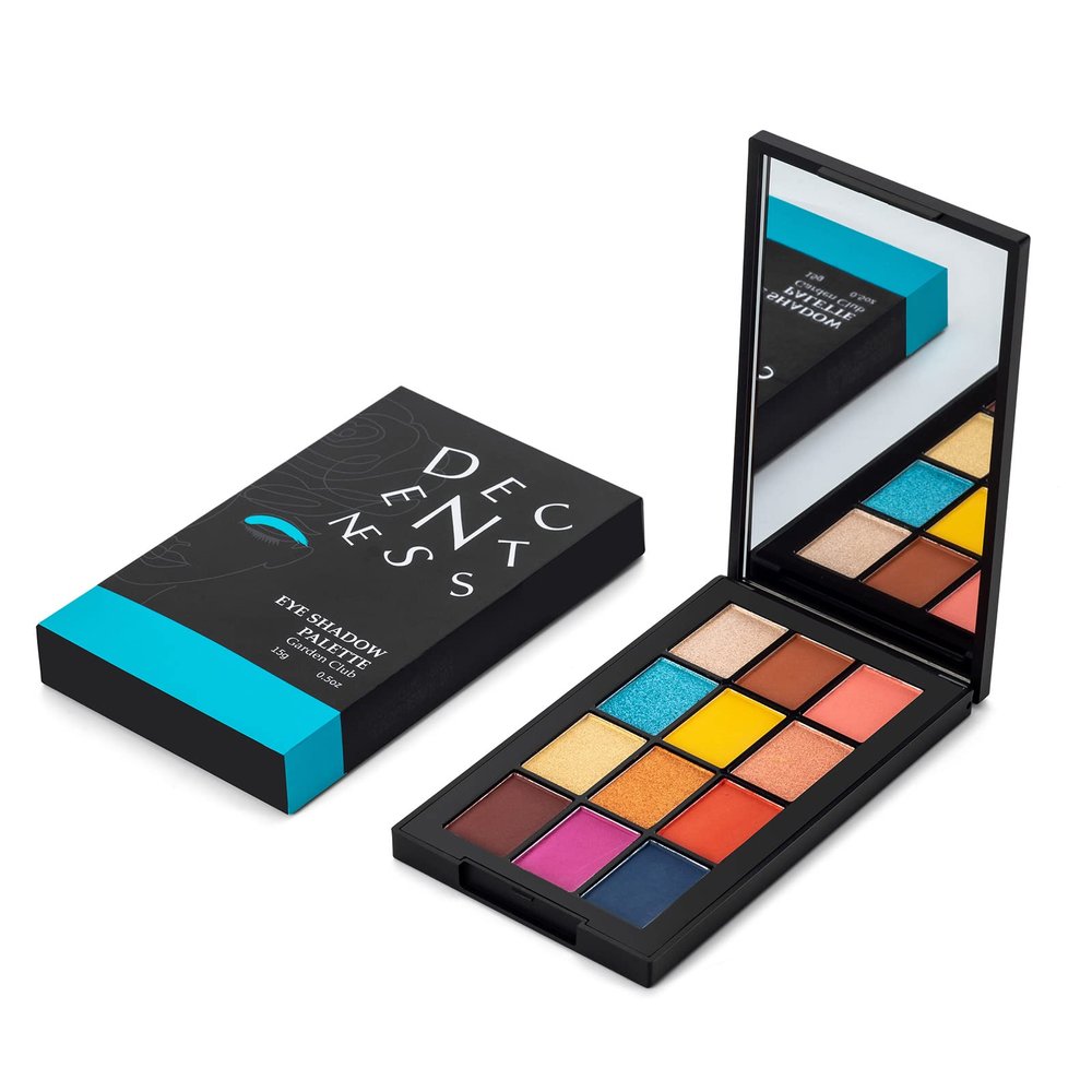 DECENTNESS 12 Colors Eyeshadow Palette Makeup Shades Nude Matte Shimmer Glitter Pigment, Pro Long Lasting&Waterproof Highlighting Makeup Palette,Ideal Gift(Garden Club)