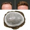 Healthlif Toupee For Men Real Human Hair Replacement System For Men Full PU Mens Hairpiece Natural Looking Mens Hair Pieces For Hair Loss Toupee 8x10#7 Very Light Brown view 1