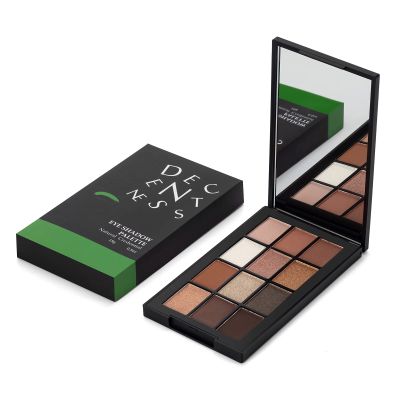 DECENTNESS 12 Color Eyeshadow Palette,Matte & Shimmer Shades Eye Shadow Palette,Suitable for Eye Makeup,High Pigmented Long Lasting Eye Shadow Primers Powder