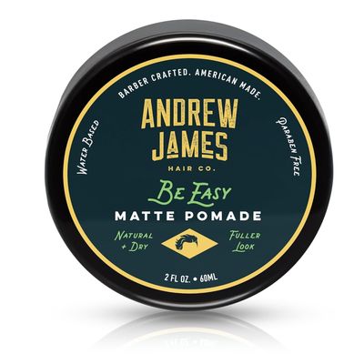 ANDREW JAMES Be Easy | Cream Pomade | Firm Strong Hold | Natural Matte Finish | 2.75 Ounce | Pack of 1
