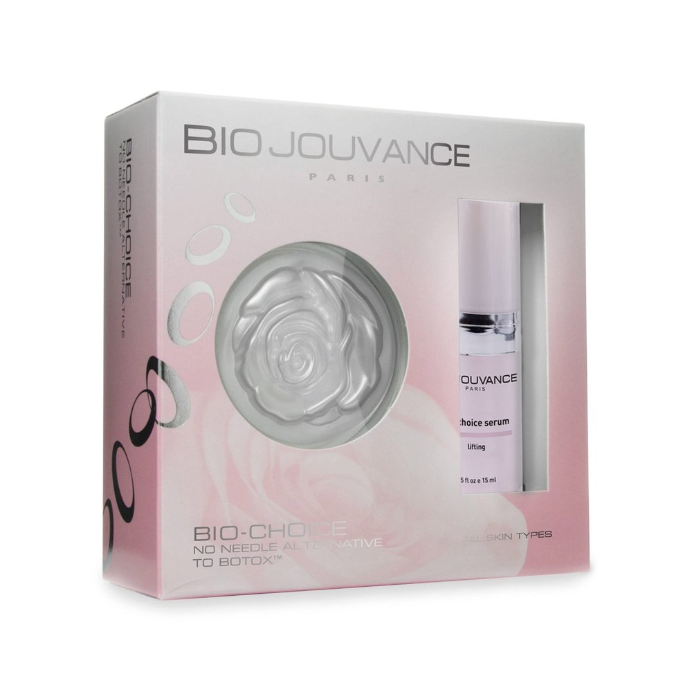 Bio Jouvance - Bio Choice Dual Package - Serum 0.5oz / 15ml and Cream 1oz / 30ml - Professional Eye & Face Hydrating Lotion | Facial Skin Care Treatment | Made in France