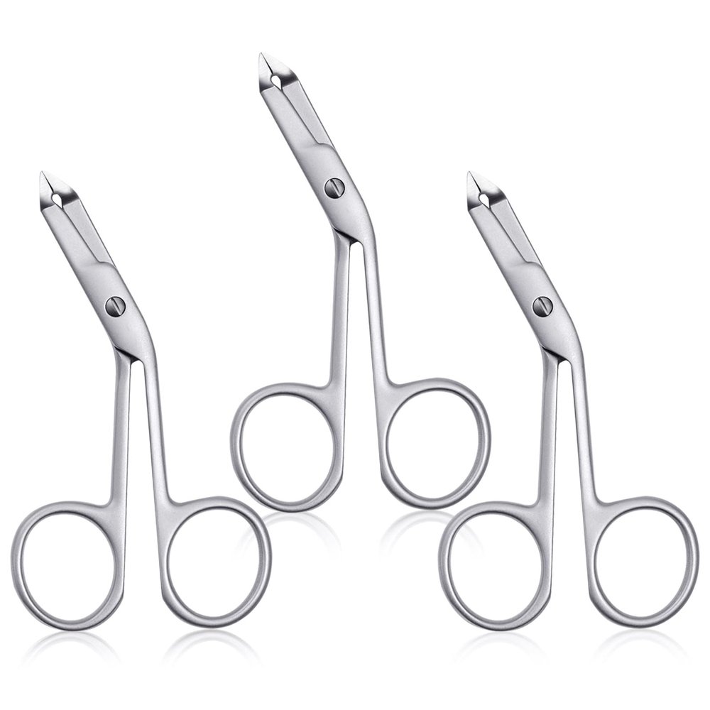 3pcs Stainless Steel Eyebrow Tweezers Handle Shaped Angled Tweezers Flat Tip Hair Plucker for Eyebrow Trimming and Shaping, Face Hair Tools for Women & Men