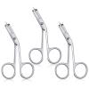 3pcs Stainless Steel Eyebrow Tweezers Handle Shaped Angled Tweezers Flat Tip Hair Plucker for Eyebrow Trimming and Shaping, Face Hair Tools for Women & Men view 1