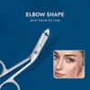 3pcs Stainless Steel Eyebrow Tweezers Handle Shaped Angled Tweezers Flat Tip Hair Plucker for Eyebrow Trimming and Shaping, Face Hair Tools for Women & Men view 3