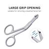 3pcs Stainless Steel Eyebrow Tweezers Handle Shaped Angled Tweezers Flat Tip Hair Plucker for Eyebrow Trimming and Shaping, Face Hair Tools for Women & Men view 4
