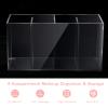 1 Pack 4 Compartment Acrylic Makeup Organizer with Lid Lash Cart Organizer for Lash Techs Bathroom Storage with 4 Tray Eyelash Mascara Brushes Supplies Brush Holder for Cosmetics or Office Supplies view 3
