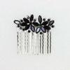 Faship Gorgeous Black Rhinestone Crystal Floral Hair Comb view 2