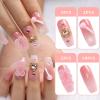Artquee 24pcs French Pink Ombre Long Ballerina Press on Nails Glossy Coffin Fake Nail Y2K Art Candy Bear Heart Rhinestones Designs Artificial False Nail Acrylic Stick on Nails Tips for Women view 2