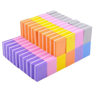 60/120/240/480 Pcs Nail Sanding Buffers Block Polishing Manicure Kit Nail Files Buffer Sandpaper Salon Nail Art Multicolor for Salon Nail Art Tools,6 Colors