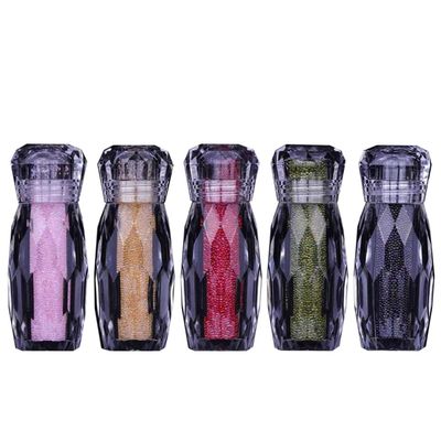 SOLUSTRE 5pcs Beads Gravel Nail Crystals Bottles nail beads pixies nails pixie crystals for nails iridescent nail glitter pixie beads for nails manicure 3d bottle