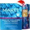 MAREE Collagen Facial Mask with Hyaluronic Acid  Sheet Face Mask Skincare  Centella Asiatica, Green & Red Algae Extract  Hydrating Facemask For Women Skin Care  Mascarillas Para La Cara  6 Count view 1