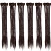 100% Handmade Dreadlocks Extensions 20" Fashion Reggae Hair Soft Faux Locs Crochet Mambo Twist Braiding Hair Ombre Color For Women/Men(30 Strands,Dark Brown) view 2