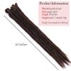 100% Handmade Dreadlocks Extensions 20" Fashion Reggae Hair Soft Faux Locs Crochet Mambo Twist Braiding Hair Ombre Color For Women/Men(30 Strands,Dark Brown) view 4