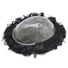 20mm Curly Hair Toupee For Men Full PU Men Toupee Human Hair With Holes Curly Hair Poly Skin Hair System Wavy Hair Toupee Men Hairpiece 8x10 20MM Wave #1 Jet Black view 3