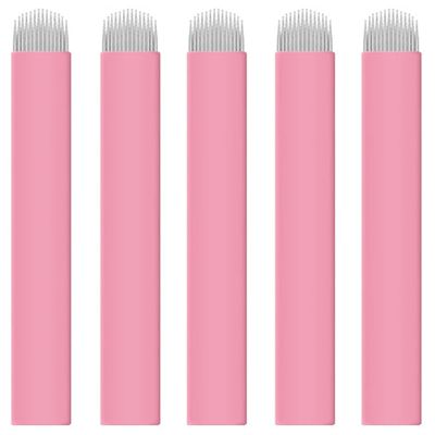 XIAOYU 50PCS Disposable Eyebrow Microblading Needles, Tattoo Microblades Makeup Blades for Tattoo Makeup Supplies, U14