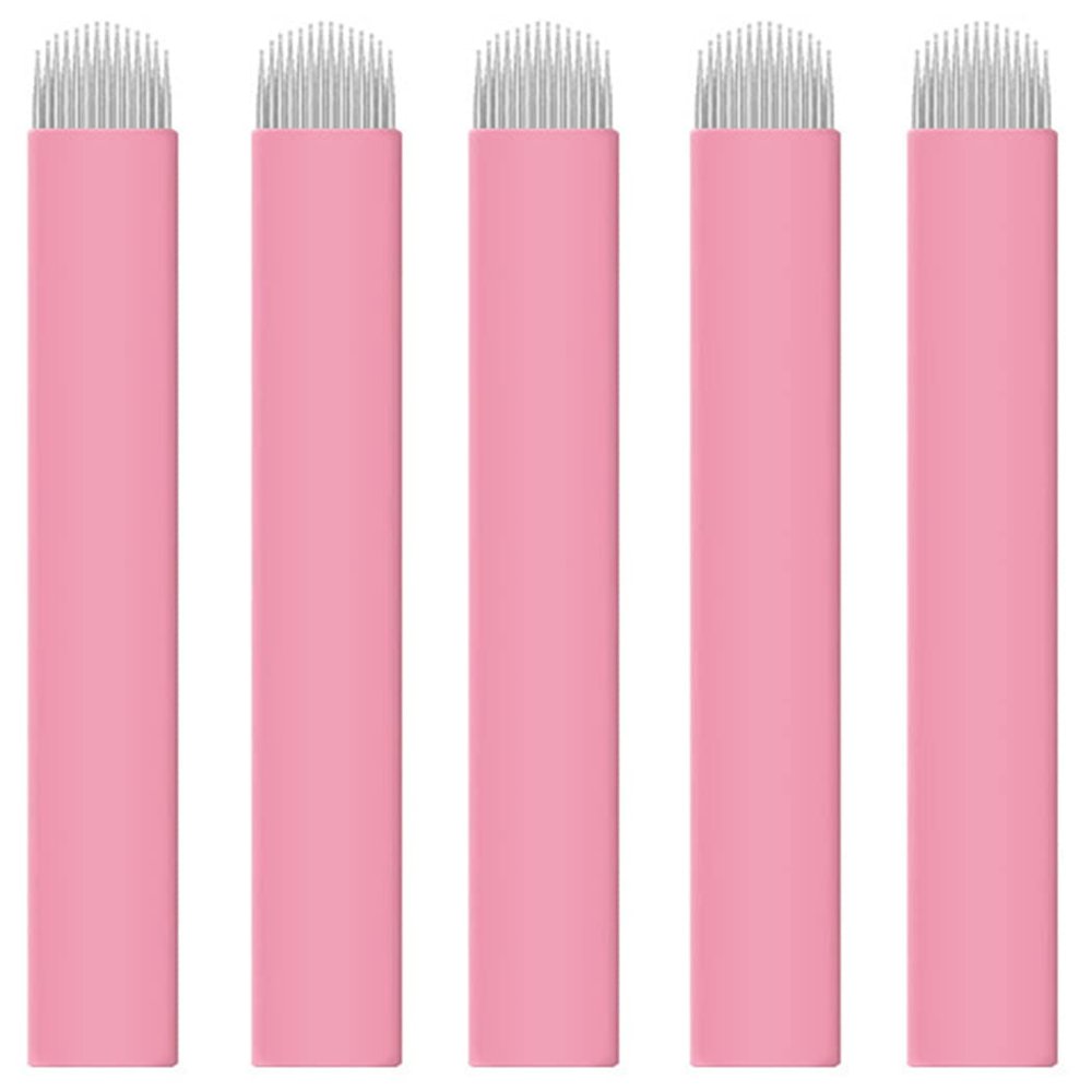 XIAOYU 50PCS Disposable Eyebrow Microblading Needles, Tattoo Microblades Makeup Blades for Tattoo Makeup Supplies, U14