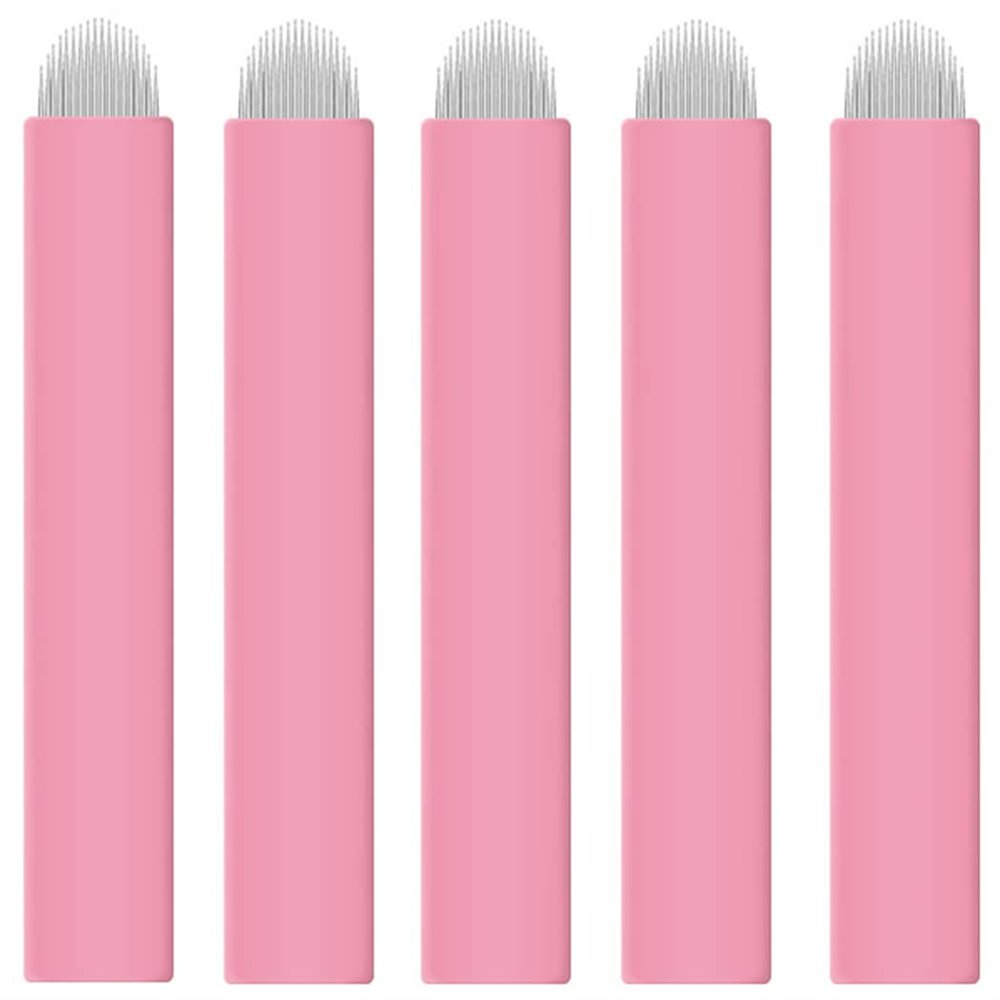 XIAOYU 50PCS Disposable Eyebrow Microblading Needles, Tattoo Microblades Makeup Blades for Tattoo Makeup Supplies, U18