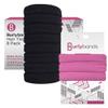 Bulrybands Thick Hair Ties Black 8 Piece with Pink 3 Piece view 1