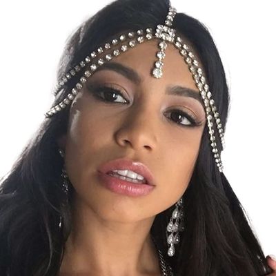 Aceorna Layered Head Chain Bridal Forehead Headband Boho Rhinestones Hair Chain Crystal Silver Headpiece Festival Costume Hair Piece Wedding Head Jewelry for Women and Girls