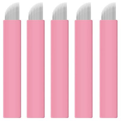 XIAOYU 50PCS Disposable Eyebrow Microblading Needles, Tattoo Microblades Makeup Blades for Tattoo Makeup Supplies, F18