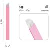 XIAOYU 50PCS Disposable Eyebrow Microblading Needles, Tattoo Microblades Makeup Blades for Tattoo Makeup Supplies, F14 view 3