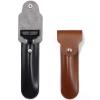 2PCS LinMei Razor Protective Travel Cover for Straight, Shavette and Barber Razors Shaving Pouch Holder (Brown, Black) view 1