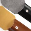 2PCS LinMei Razor Protective Travel Cover for Straight, Shavette and Barber Razors Shaving Pouch Holder (Brown, Black) view 4