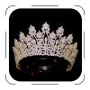 FASNAHOK Luxury Tall Pageant Queen Crowns for Women Coronas Para 15 Anos Quinceaneras Large Cubic Zirconia Wedding Tiaras Big Bridal Hair Accessories Gift Gold view 1