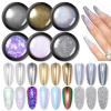 BORN PRETTY Chrome Nail Powder Holographic Nail Art Auroras Mermaid Pearl Nail Powder Reflective Glitter Manicure Pigment Chrome Powder 6 Boxes view 1