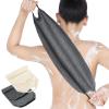Back Scrubber for Shower Exfoliating Washcloth Back Cloth Body Extended Length Scrubber Towel Nylon Exfoliating Stretchable Pull Strap Wash Cloth for Bath Body Scrub Washcloth 2 Pack (Gray,White) view 1