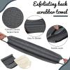 Back Scrubber for Shower Exfoliating Washcloth Back Cloth Body Extended Length Scrubber Towel Nylon Exfoliating Stretchable Pull Strap Wash Cloth for Bath Body Scrub Washcloth 2 Pack (Gray,White) view 3